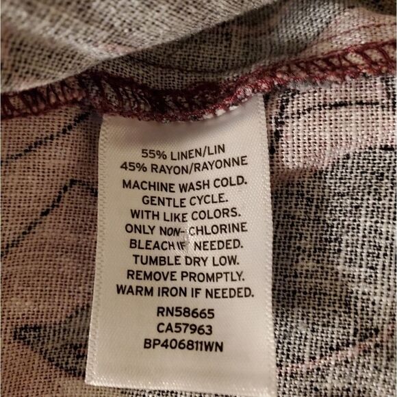 BP. Leaf Print Wrap Front Linen Blend Romper sz 4X - Picture 11 of 11